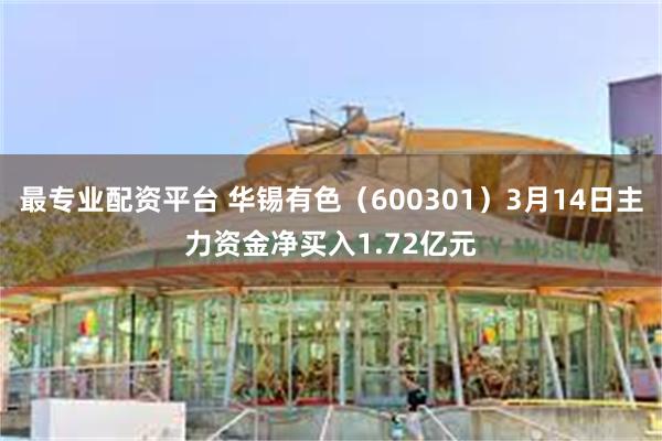 最专业配资平台 华锡有色（600301）3月14日主力资金净买入1.72亿元