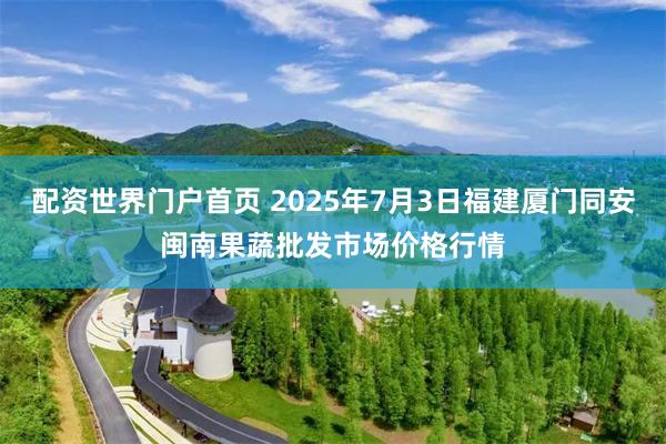 配资世界门户首页 2025年7月3日福建厦门同安闽南果蔬批发市场价格行情